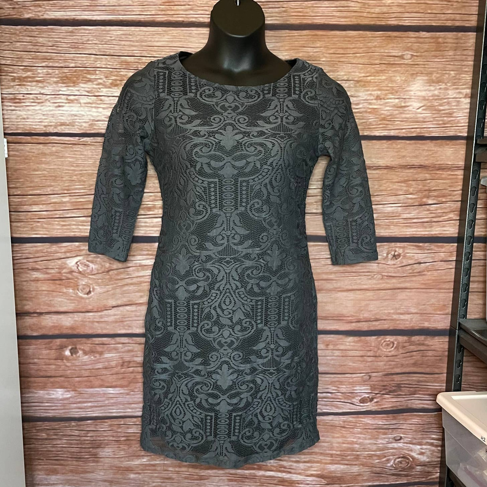 Dress S H&M Lace 3/4 Sleeve Dress Formal Workwear Lined Beautiful Delicate